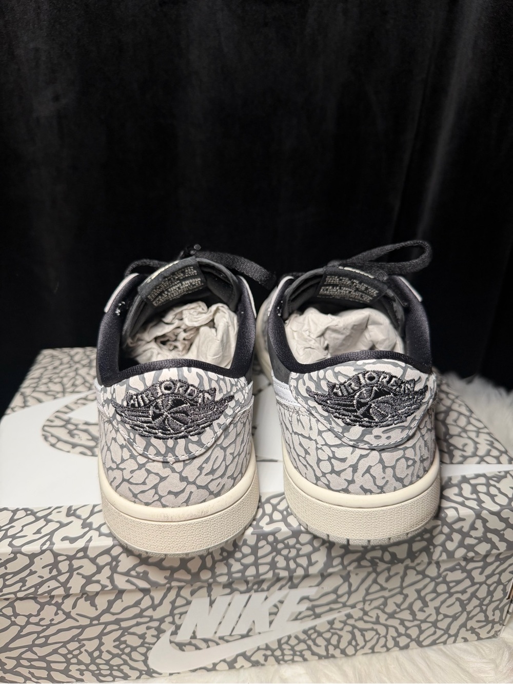 Nike Air Jordan 1 Retro Low OG 'Black Cement' CZ0775-001 Women’s Size 9 - Picture 9 of 13